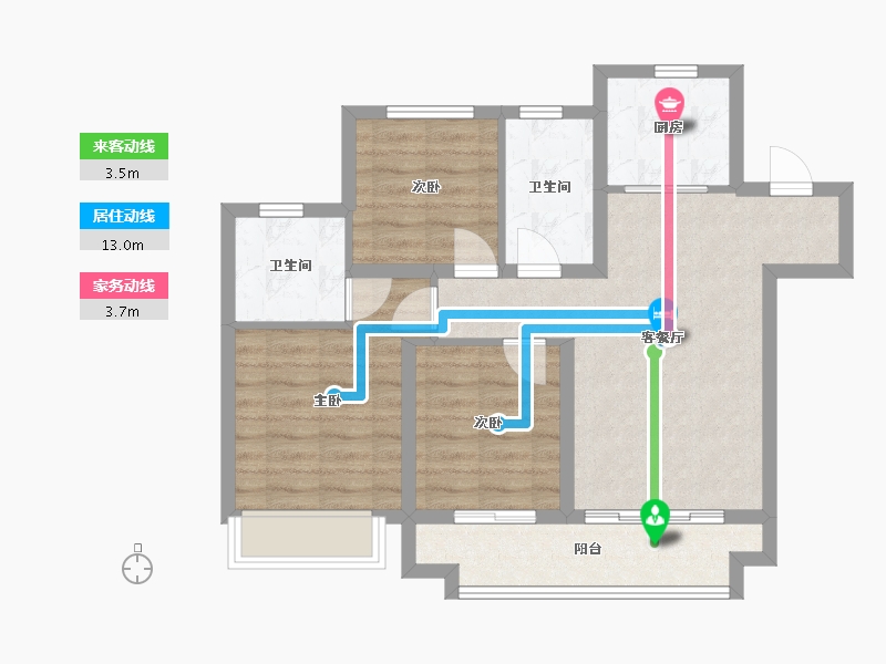 山东省-济南市-绿城·春来晓园-82.00-户型库-动静线