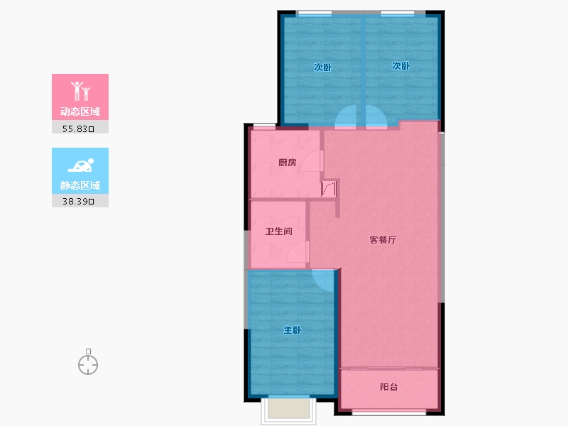 山西省-吕梁市-中央公园-100.00-户型库-动静分区