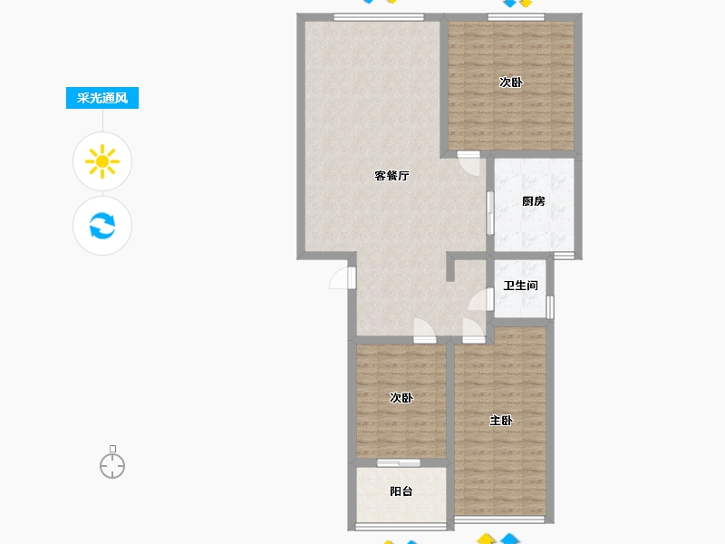 河南省-信阳市-信合财富广场-115.00-户型库-采光通风