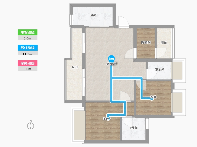 广东省-佛山市-信业悦榕台-58.57-户型库-动静线