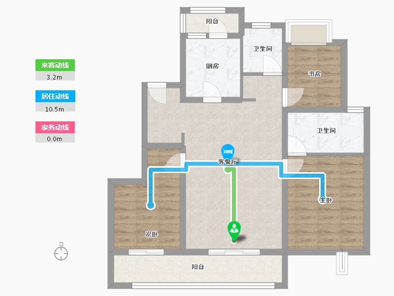 云南省-昆明市-新城和越-85.00-户型库-动静线