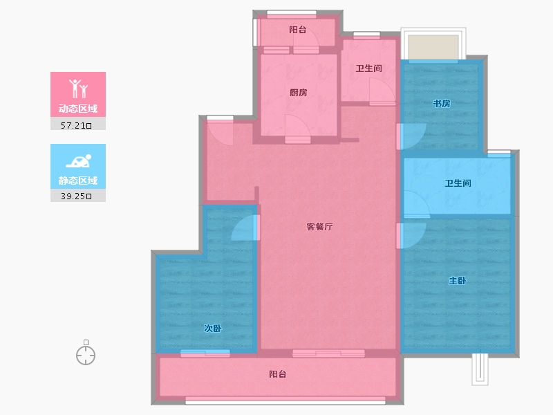 云南省-昆明市-新城和越-85.00-户型库-动静分区