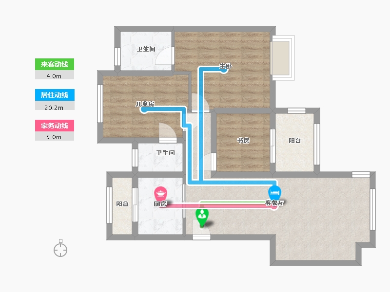 四川省-乐山市-北欧印象-66.00-户型库-动静线