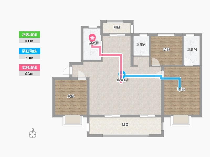 河南省-许昌市-朝鸿·宏基雅苑2号院-110.00-户型库-动静线