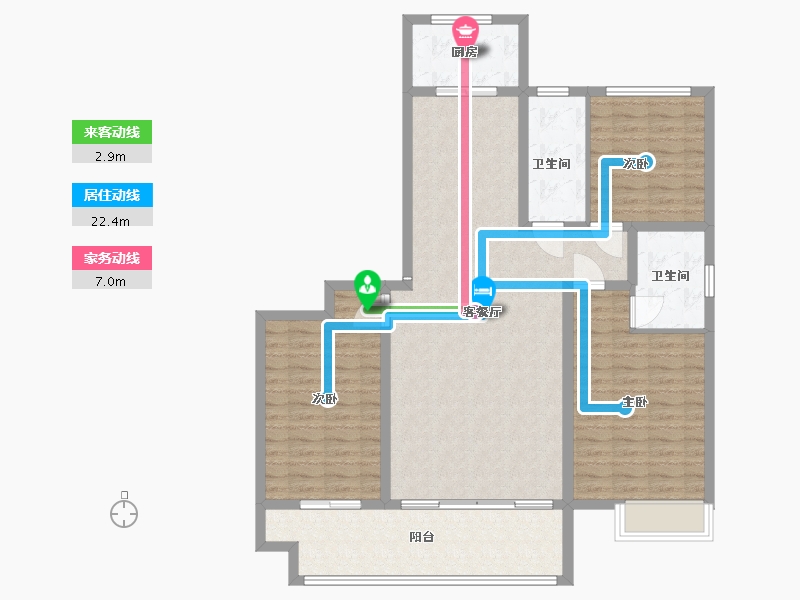 山东省-临沂市-新城府邸二期-117.00-户型库-动静线