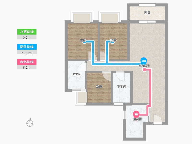 广东省-清远市-敏捷·东城水岸-78.00-户型库-动静线