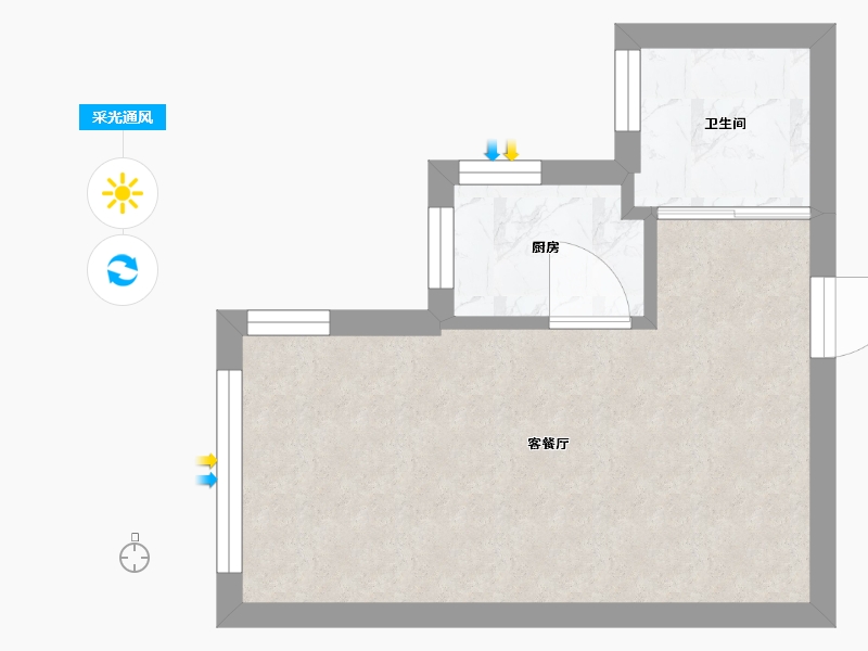 香港特别行政区-屯门区-菁田邨-23.00-户型库-采光通风