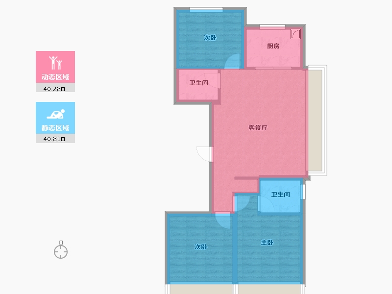 北京-北京市-熙悦云上-106.00-户型库-动静分区