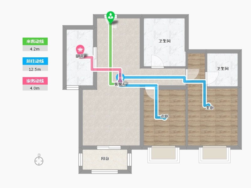 北京-北京市-海棠公社-81.00-户型库-动静线