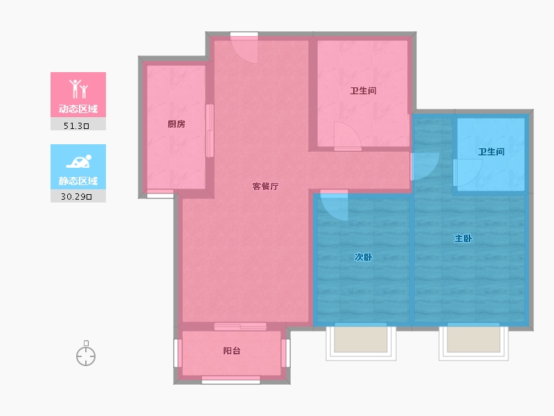 北京-北京市-海棠公社-81.00-户型库-动静分区