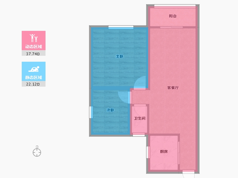 广东省-深圳市-新世界荔园阁（一期）-53.10-户型库-动静分区