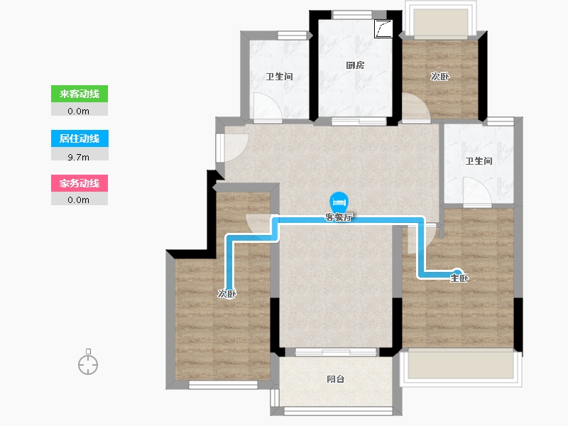 上海-上海市-招商虹桥公馆二期-78.00-户型库-动静线