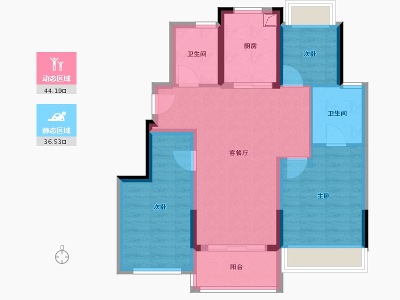 上海-上海市-招商虹桥公馆二期-78.00-户型库-动静分区