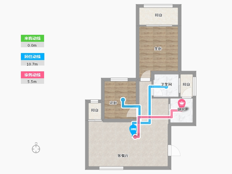 广东省-深圳市-新世界荔园阁（一期）-56.98-户型库-动静线