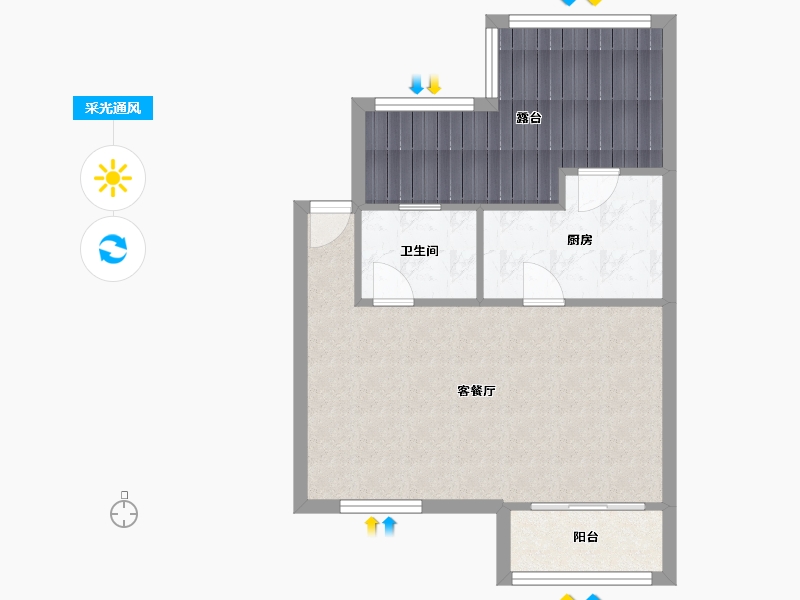 天津-天津市-千禧园-80.00-户型库-采光通风