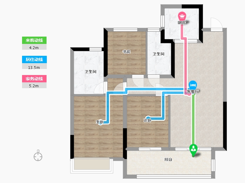 安徽省-合肥市-悦湖熙岸-88.97-户型库-动静线