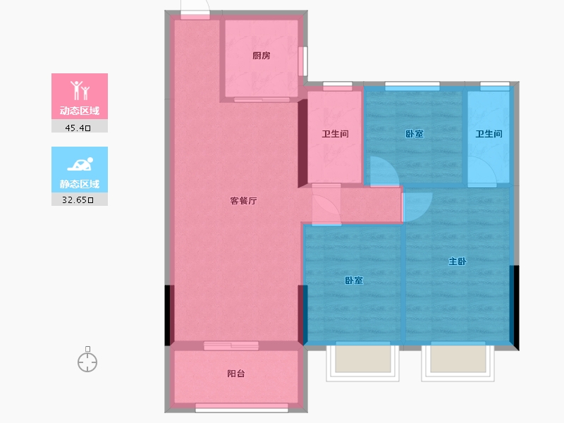 广东省-河源市-大地.阳光城-72.54-户型库-动静分区