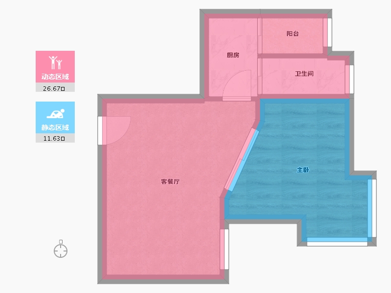 广东省-深圳市-新世界荔园阁（二期）-33.70-户型库-动静分区