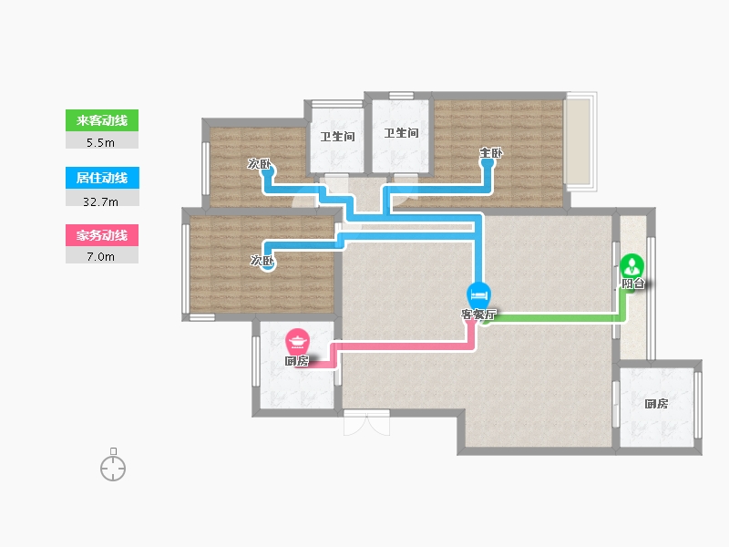 河北省-石家庄市-正定·天山观澜-110.00-户型库-动静线