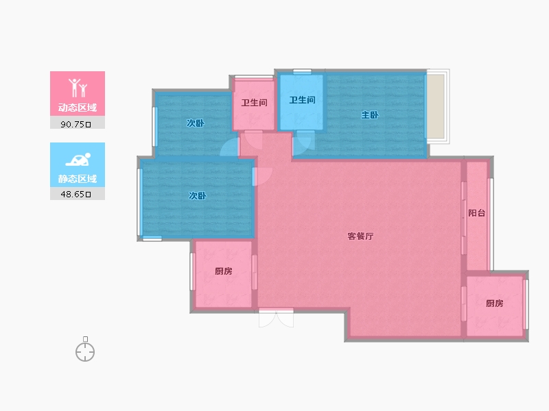 河北省-石家庄市-正定·天山观澜-110.00-户型库-动静分区