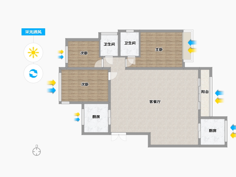 河北省-石家庄市-正定·天山观澜-110.00-户型库-采光通风