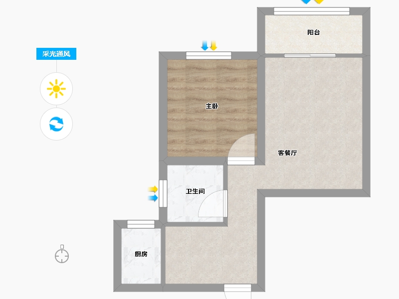 广东省-深圳市-新世界荔园阁（一期）-38.40-户型库-采光通风