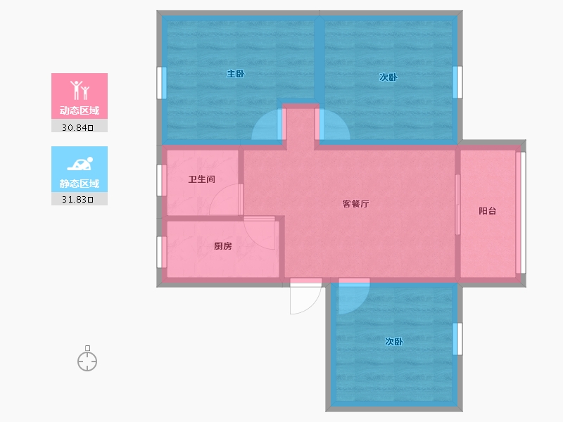 广东省-深圳市-新世界荔园阁（一期）-55.01-户型库-动静分区