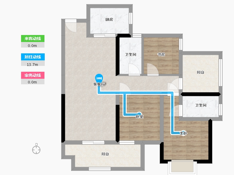 广西壮族自治区-玉林市-彰泰城-90.00-户型库-动静线