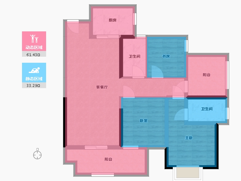 广西壮族自治区-玉林市-彰泰城-90.00-户型库-动静分区