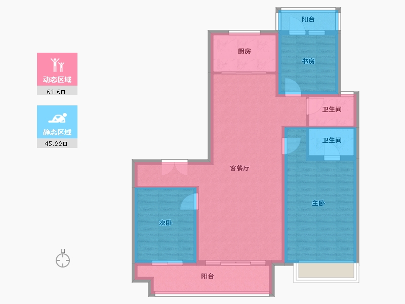 河北省-邢台市-悦湖公馆-105.00-户型库-动静分区