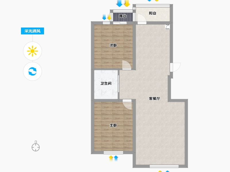 吉林省-白城市-欧景花园-110.00-户型库-采光通风