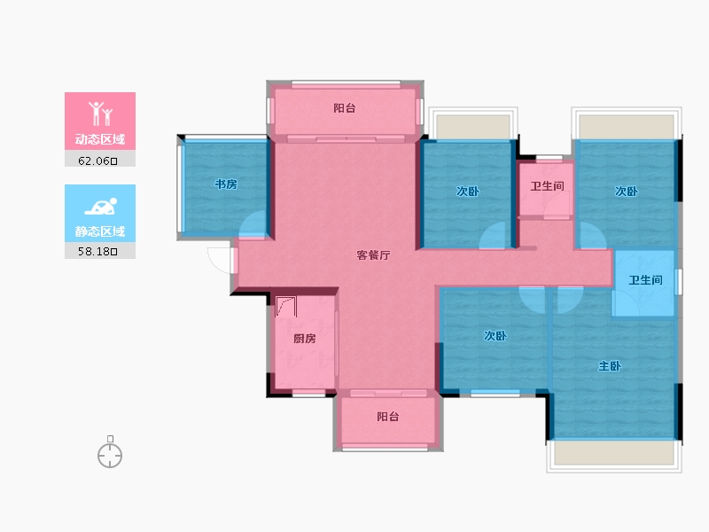 广西壮族自治区-来宾市-天隆学府壹号-117.00-户型库-动静分区