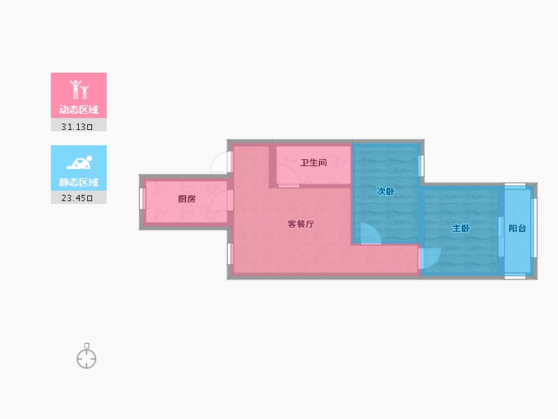 北京-北京市-新华街七里住宅小区-59.00-户型库-动静分区