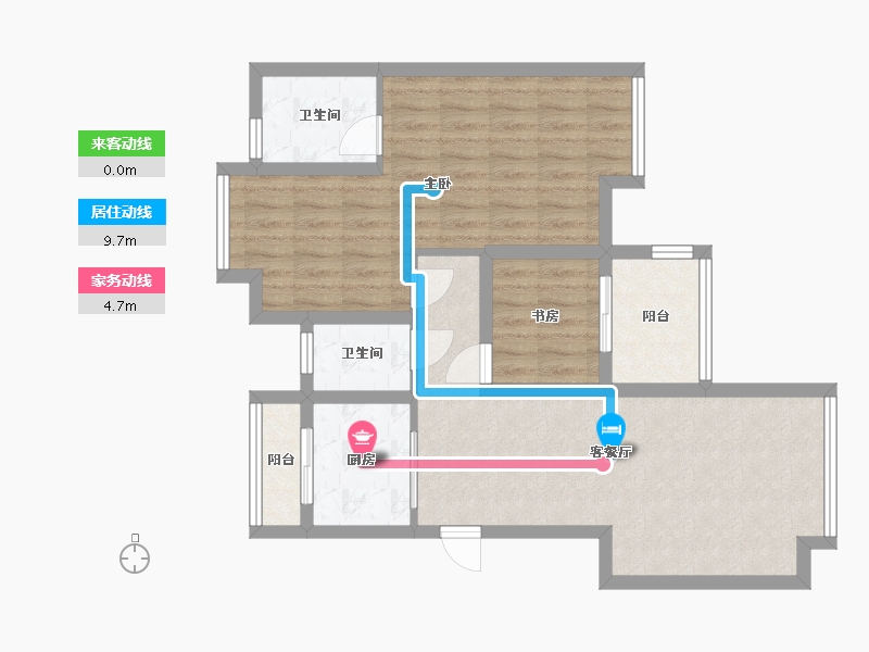 山东省-济南市-嘉州新城北欧印象二期-70.00-户型库-动静线