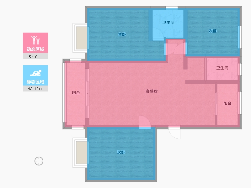 河南省-周口市-康馨庄园-110.52-户型库-动静分区