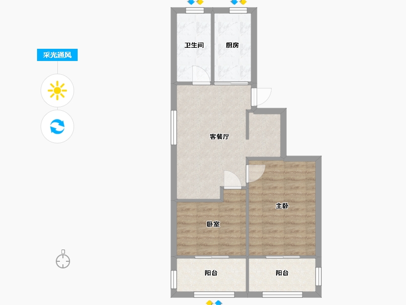 上海-上海市-通海路360弄小区-78.00-户型库-采光通风