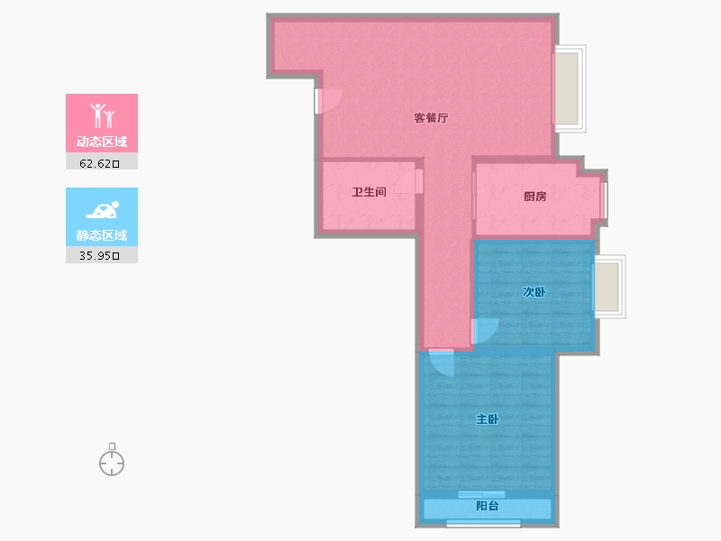 陕西省-西安市-雅荷四季城-100.00-户型库-动静分区