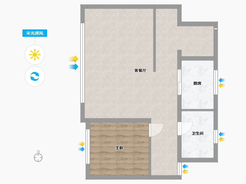 辽宁省-大连市-春暖花开-80.00-户型库-采光通风