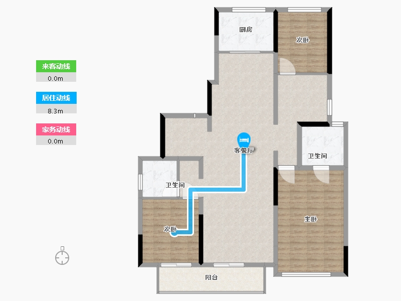 河南省-郑州市-象湖一号-130.00-户型库-动静线