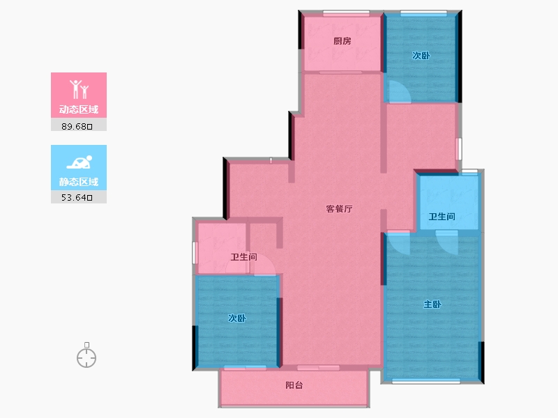 河南省-郑州市-象湖一号-130.00-户型库-动静分区