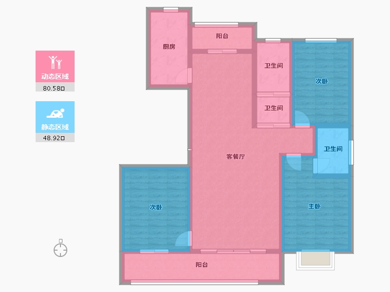 山东省-滨州市-金城国际-116.00-户型库-动静分区