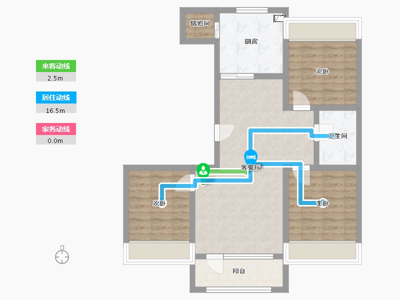 辽宁省-朝阳市-雍德府-90.00-户型库-动静线