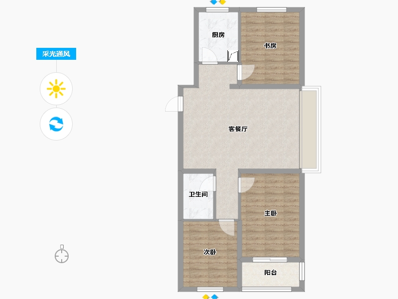 河北省-邢台市-上东首府-90.00-户型库-采光通风