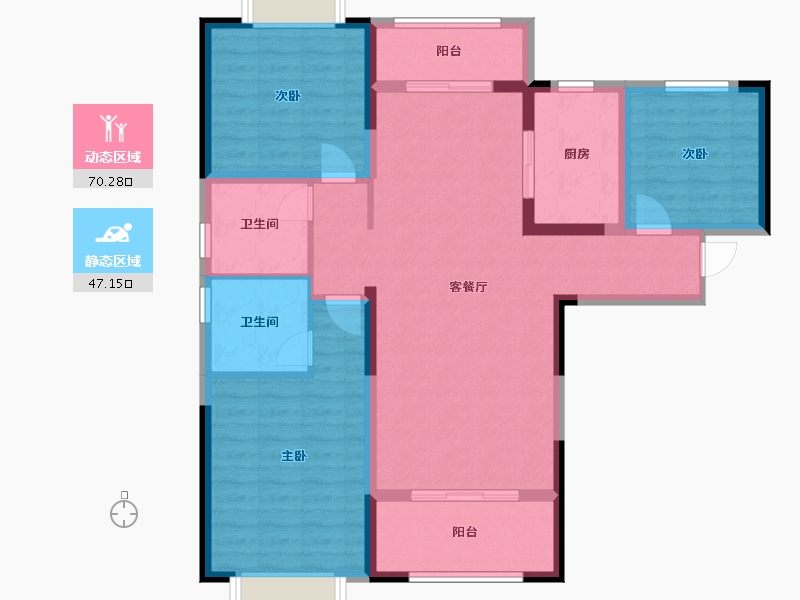 河南省-许昌市-瑞贝卡和天下-105.00-户型库-动静分区