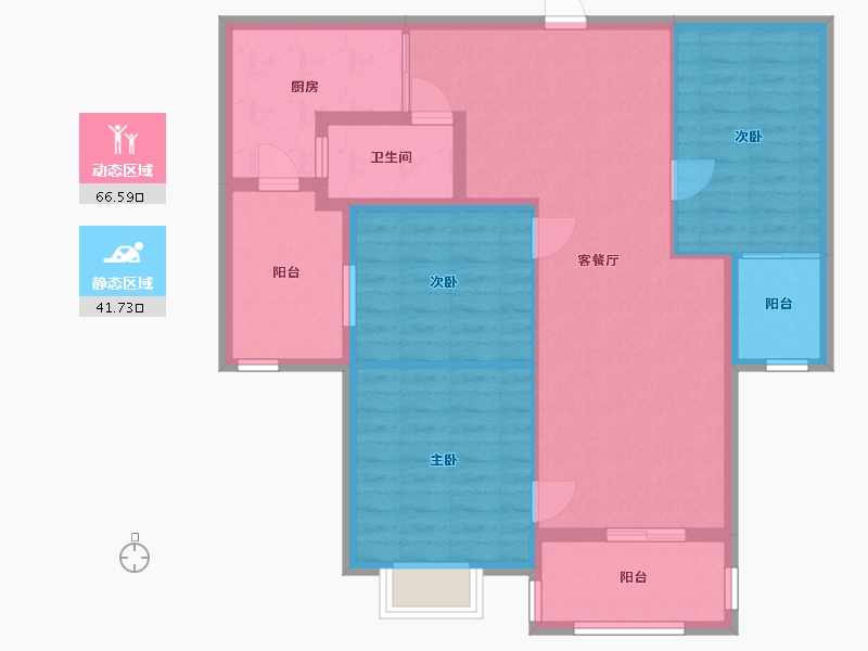 海南省-海口市-德府方家-86.00-户型库-动静分区