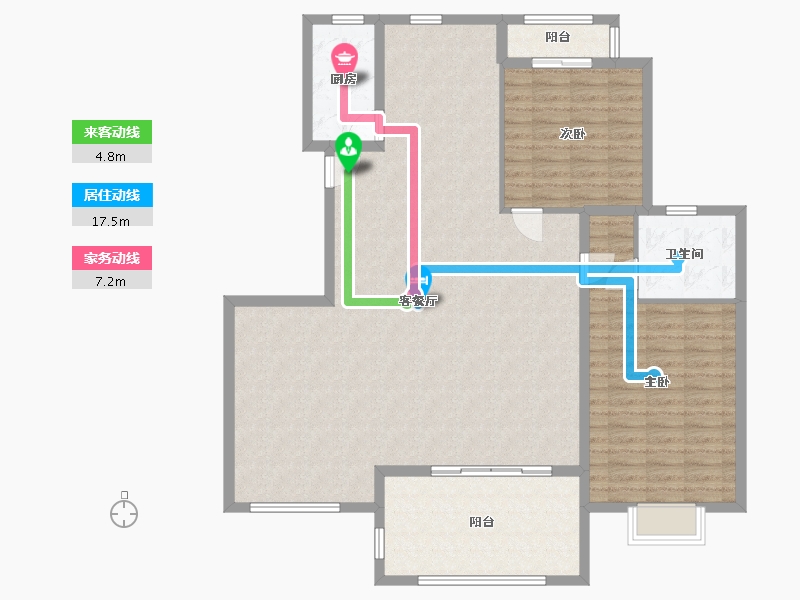 浙江省-杭州市-祥瑞家园-133.00-户型库-动静线