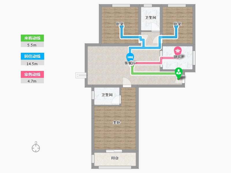 河南省-郑州市-郑州商都历史文化区安置区金岱文苑项目-78.67-户型库-动静线