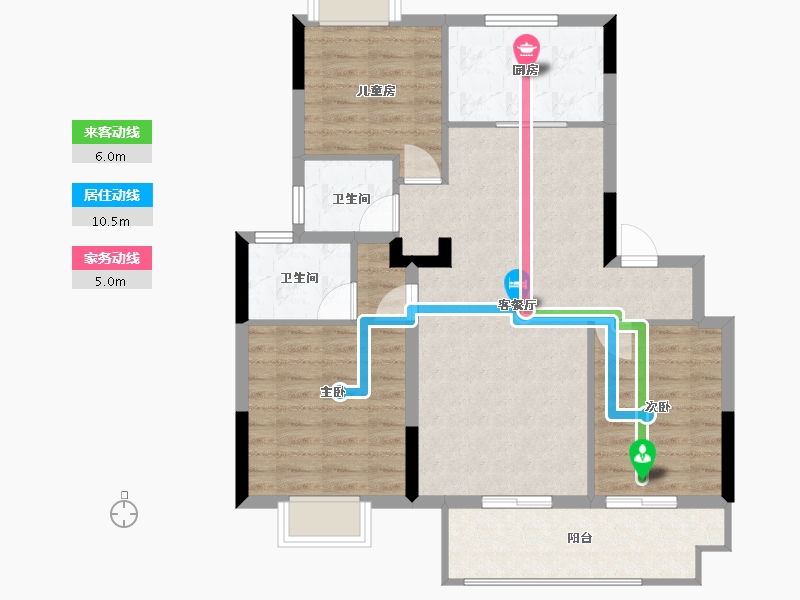 江苏省-无锡市-荟聚拾光-95.00-户型库-动静线