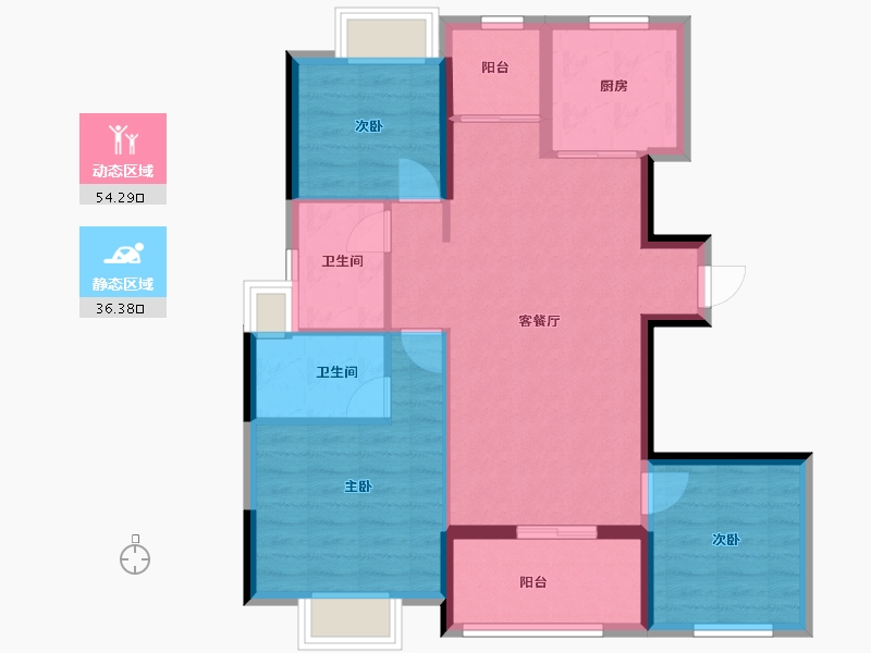 广东省-深圳市-深铁珑境-82.31-户型库-动静分区