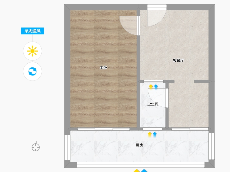 河南省-郑州市-管城东街22号院-38.00-户型库-采光通风